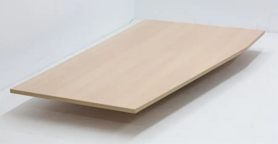Laatste Kans Topblad werkblad wing L+R 180x100x80x45cm, dikte 25mm. In de kleur beuken T313