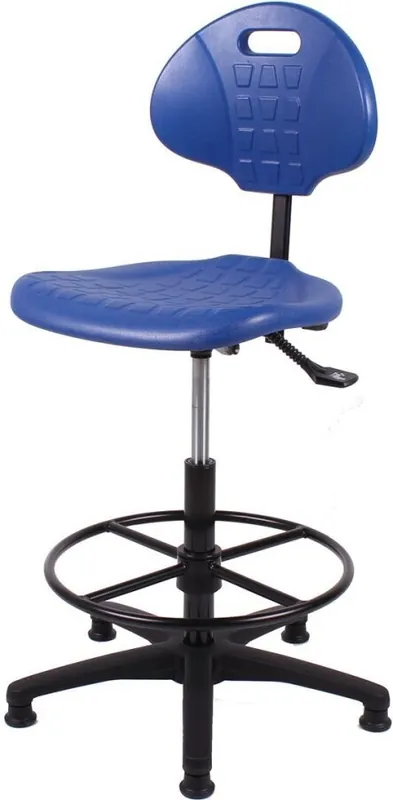 Werkstoel model TEZ267 met glijdoppen en voetring Weekendaanbieding