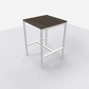Speciale Aanbieding Arca bartafel 80x80cm (bxd), werkblad logan eiken, n-poot wit, vaste hoogte