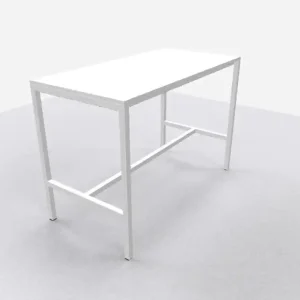 Dagaanbieding Arca bartafel 160x80cm (bxd), werkblad kleur wit, n-poot wit, vaste hoogte
