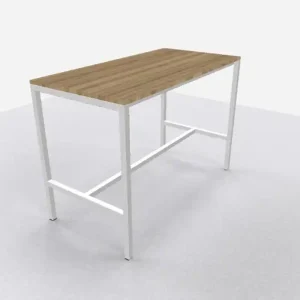 Arca bartafel 160x80cm (bxd), werkblad robson eiken, n-poot wit, vaste hoogte Finale Uitverkoop