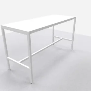 Seizoensaanbieding Arca bartafel 200x80cm (bxd), werkblad wit, n-poot wit, vaste hoogte