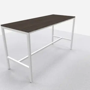 Arca bartafel 200x80cm (bxd), werkblad logan eiken, n-poot wit, vaste hoogte Koopje