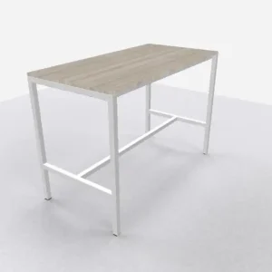 Speciale Aanbieding Arca bartafel 160x80cm (bxd), werkblad oak light, n-poot wit, vaste hoogte