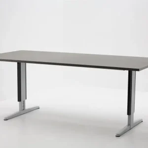 Vergadertafel Aspa Facility 200x100cm (bxd), werkblad logan eiken, t-poot alu grijs Laatste Versie