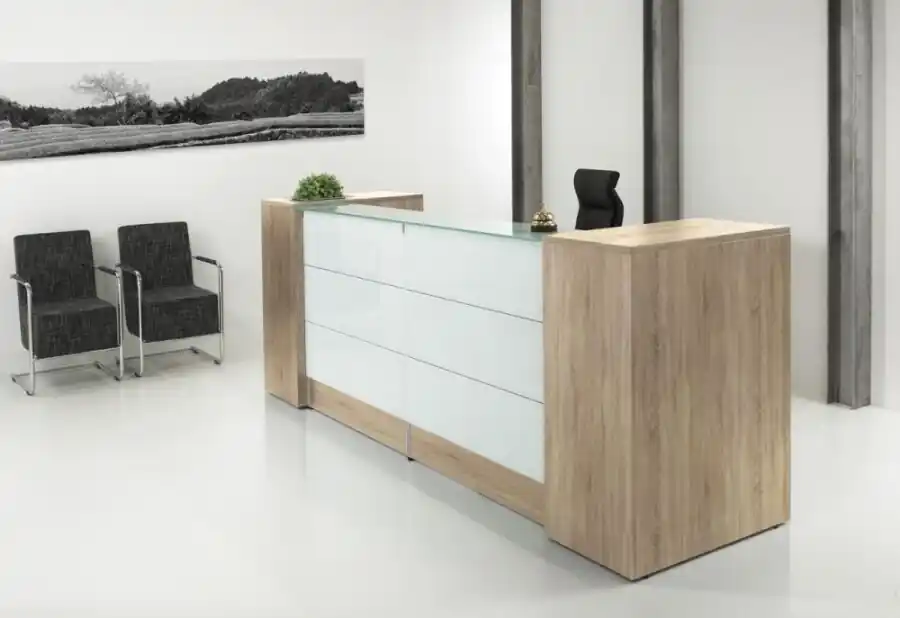 Receptiebalie - opstelling CEO - 288cm breed robson eiken Laatste Kans