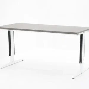 Bureau Aspa Facility 160x80cm (bxd), werkblad logan eiken, t-poot wit Seizoensaanbieding