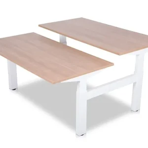 Aanbieding Bench bureau TwinWorks 160x80cm alu - kersen havanna