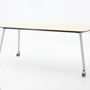 Vergadertafel Aspa 180x80cm (bxd) - werkblad ahorn, verrijdbaar Superprijs