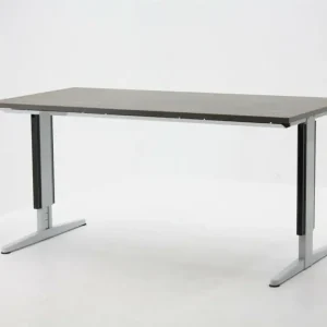 Aanbieding Bureau Aspa Facility 160x80cm (bxd), werkblad logan eiken, t-poot alu grijs, circulair
