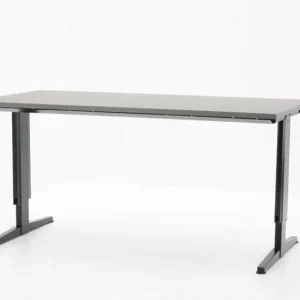 Bureau Aspa Facility 180x90cm (bxd), werkblad logan eiken, t-poot zwart, circulair Lage Kosten
