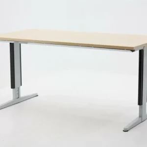 Aanbieding Bureau Aspa Facility 200x100cm (bxd), werkblad ahorn, t-poot alu grijs