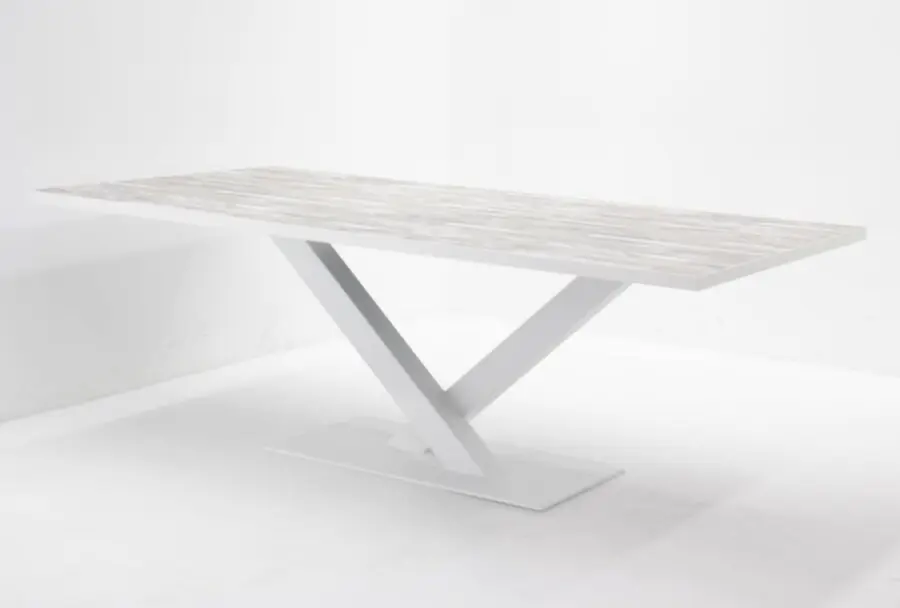 Vergadertafel - kantinetafel industrieel - V-poot 220x110cm Shop Nu