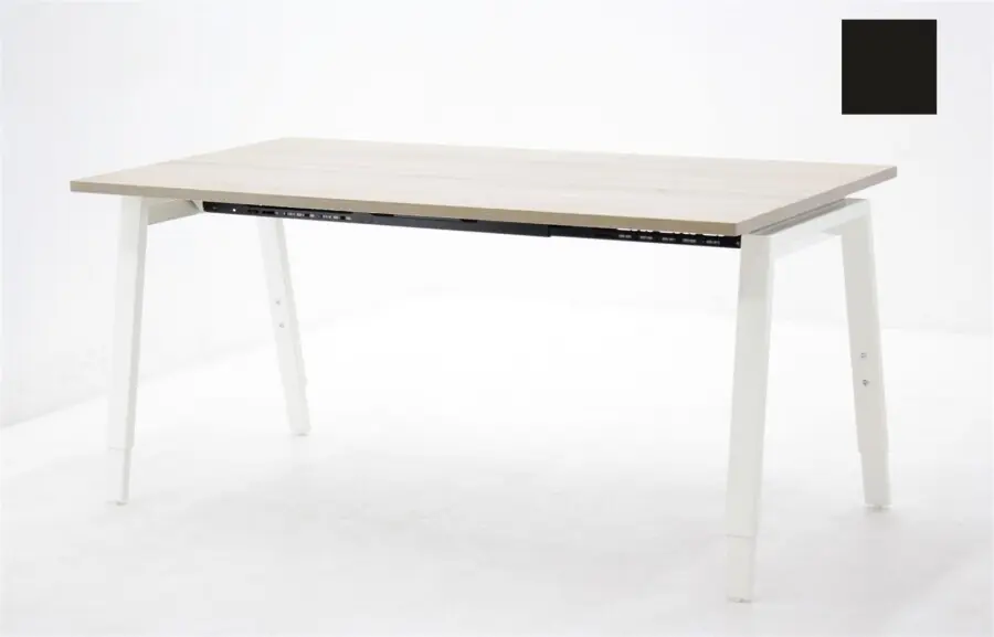 Aanbieding Bureau Air2, zwart A-poot, werkblad robson eiken 160x80cm (bxd)