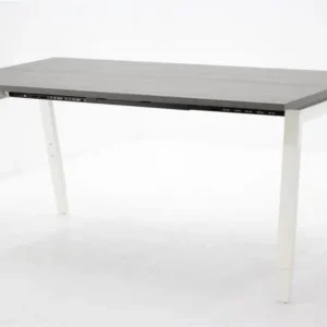 Actieprijs Bureau Air2, aluminium grijs A-poot, werkblad logan eiken 200x100cm (bxd)