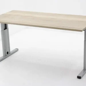 Actieprijs Bureau Pro-line, alu T-poot, blad halifax natuur 160x80cm