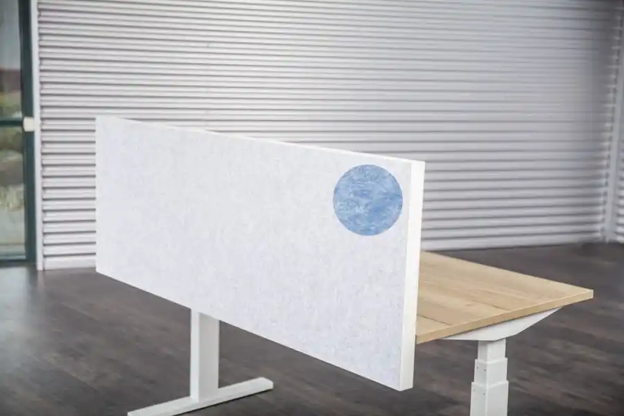 Akopanel voorzetscherm Lichtblauw 140x59cm 48mm dik APT-klem Alu ABS rand Tijdelijk Beschikbaar