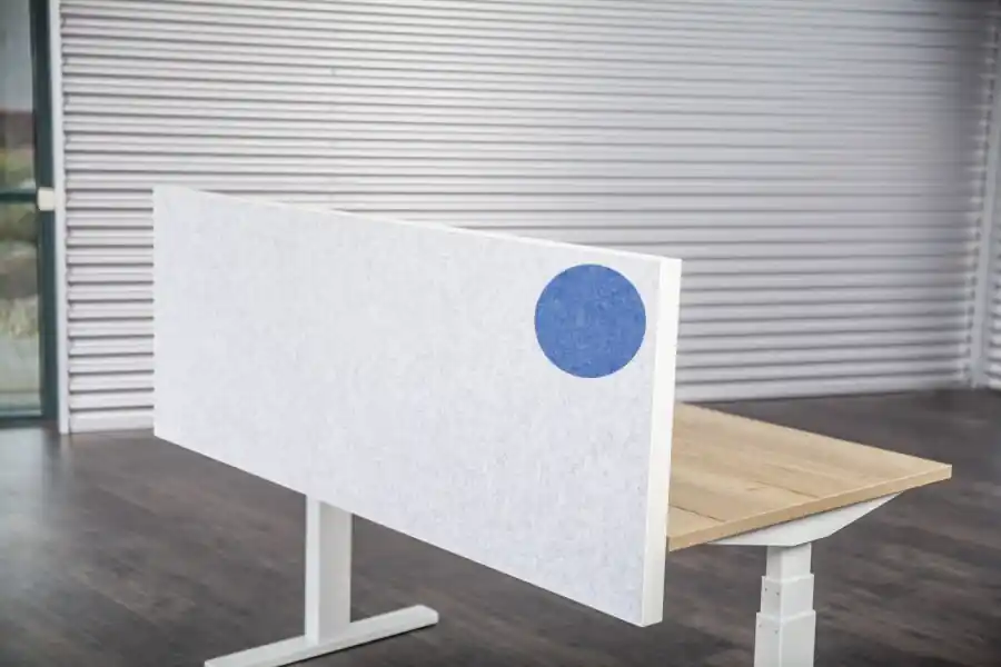 Akopanel voorzetscherm Blauw 140x59cm 48mm dik APT-klem Alu ABS rand Merkproduct