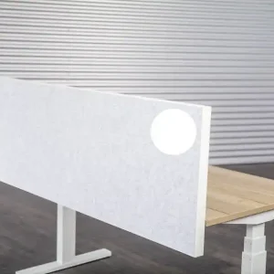 Akopanel voorzetscherm Wit 140x59cm 48mm dik APT-klem Wit ABS rand Merkproduct