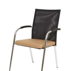 Aanbieding Vergaderstoel THO Basic Plus netweave, 4-poot, bruin