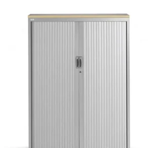 Aanbieding NG roldeurkast 1600 RAL 9006 aluminium exclusief legborden