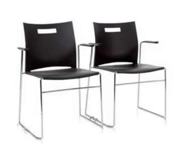 Aanbieding Kunststof design stoel Como in het groen met armleggers