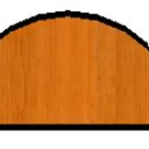 Aanbouwblad werkblad 1/2 rond 160x80cm, dikte 25mm. In de kleur kersen T515 Merkproduct