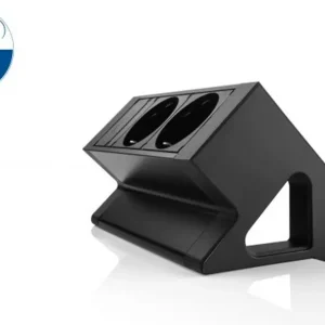 Filex Power Desk Up2.0 opbouwmodule in het zwart, 2x stroom Korting
