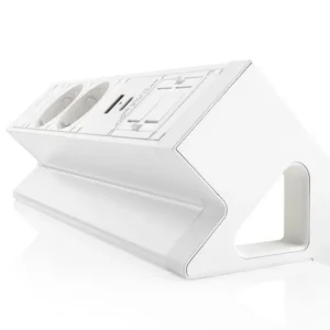 Filex Power Desk Up2.0 opbouwmodule in het wit, 2x stroom, 2x usb charger AC, 1x leeg Aanbieding