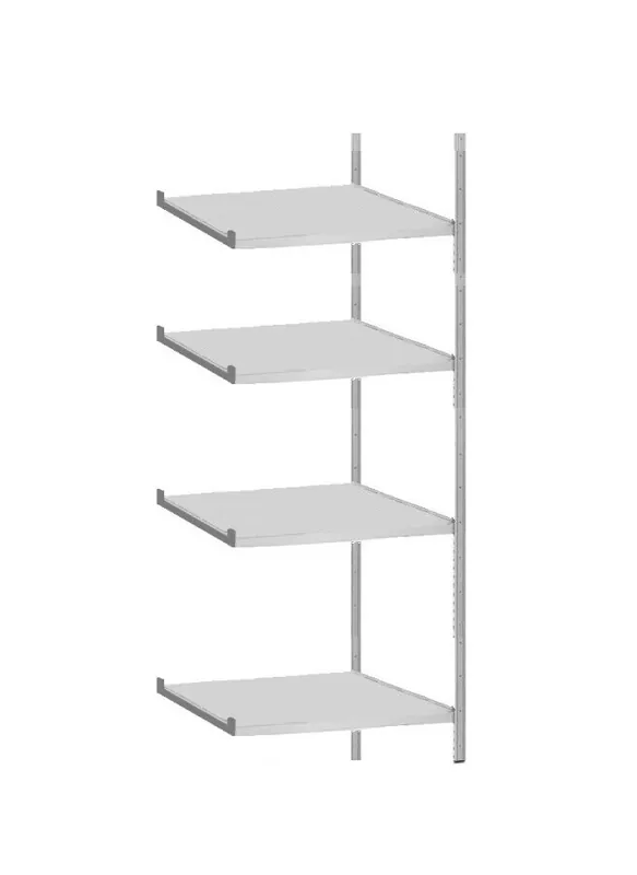 Aanbieding G3 Magazijn- archiefstelling aanbouw 220x100x70cm (hxbxd) 4 etages (180kg per etage)