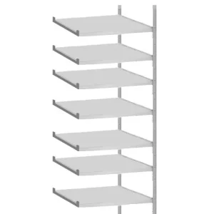 Aanbieding G3 Magazijn- archiefstelling aanbouw 250x100x80cm (hxbxd) 7 etages (400kg per etage)