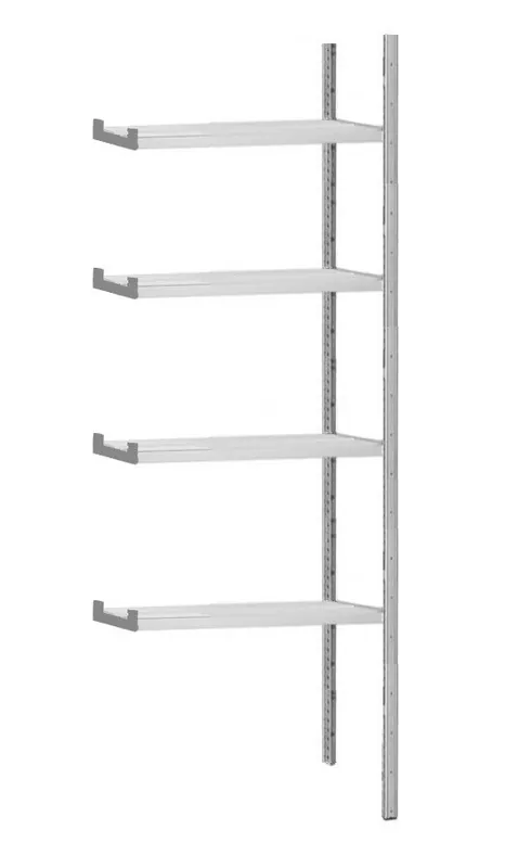 G3 Magazijn- archiefstelling aanbouw 220x130x20cm (hxbxd) 4 etages (70kg per etage) Dagaanbieding