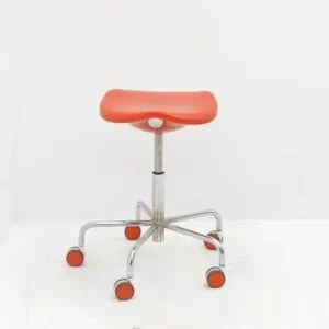 Werkstoel Rexite - oranje - 5-poots chroom met oranje details Koopje