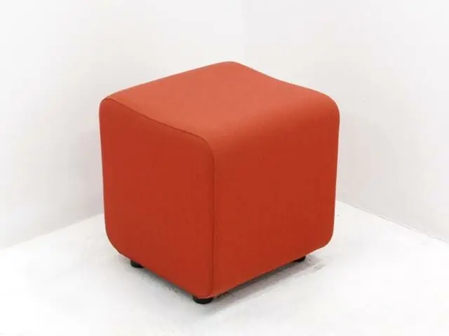 Poef Ahrend - 43x40x40cm - rood Betrouwbaar
