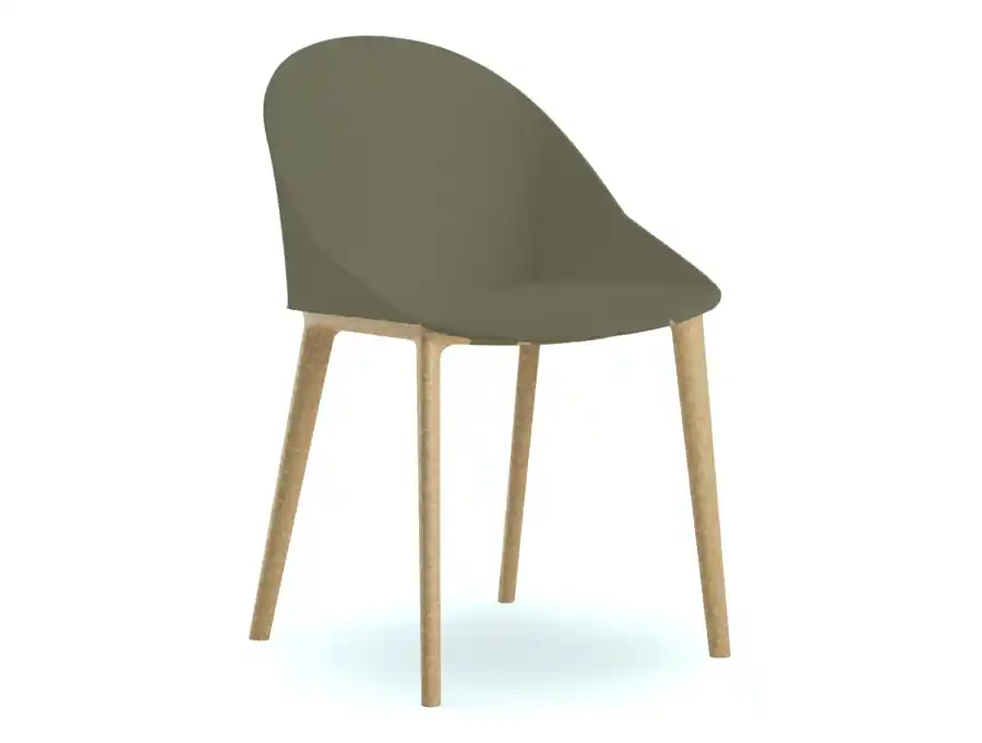 Aanbieding Kuipstoel Pillow - eco kuip groen - eco frame 4-poot houtpulp