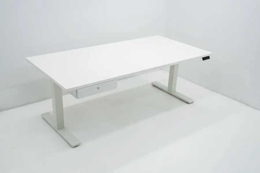 Dagaanbieding Zit-sta bureau - TiMOTION - Werkblad wit