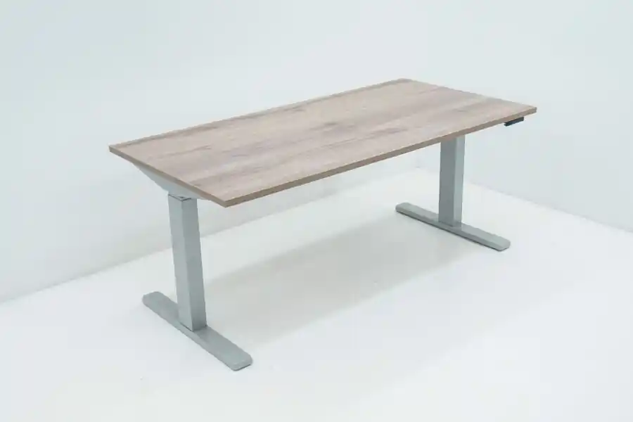 Zit-sta bureau - Werkblad Kasteel eiken Exclusieve Aanbieding