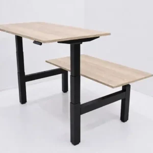 Aanbieding Zit sta bureau THO duo - Werkblad Halifax eiken natuur