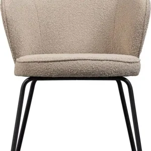 Nieuw BePureHome Admit Eetkamerstoelen Bouclé Beige Set van 2