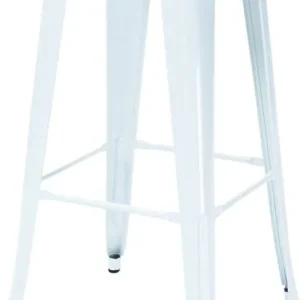 Legend metalen café barkruk 77 cm hoog Wit Direct Verzonden