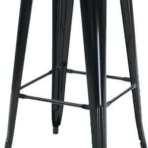 Betaalbaar Legend Metalen barkruk zwart 77 cm hoog industrieel stapelbaar café