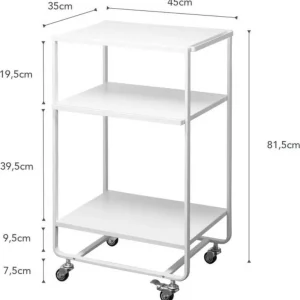 Betaalbaar Yamazaki Keukentrolley Serveerwagen Tower 3 niveaus wit