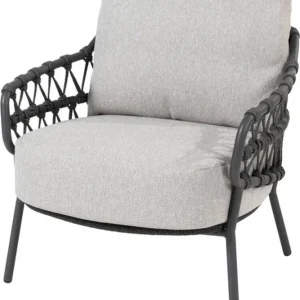 Goedkoop 4 Seasons Outdoor 4 Seasons Calpi low dining stoel antraciet (1 stuk)