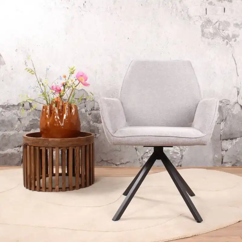 Aanbieding DS4U Sacha eetkamerstoel stof antraciet