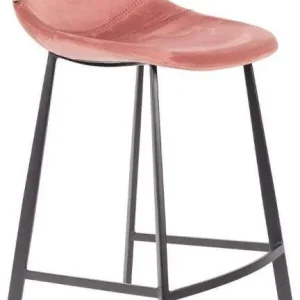 Aanbieding Dutchbone Barkruk ‘Franky‘ Velvet (zithoogte 65cm) kleur Roze