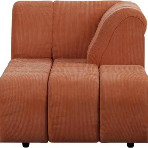 Express Levering HKLIVING Wave Bank Element Divan Rechts Dusty Orange