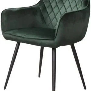 Aanbieding DS4U Ravi 3.0 eetkamerstoel velours donkergroen