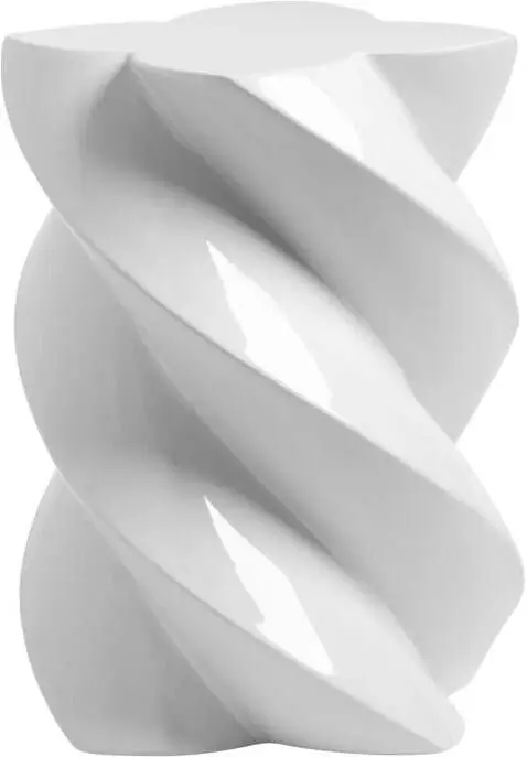&k amsterdam Pillar Marshmallow Bijzettafel H 40 cm Concrete Speciale Aanbieding