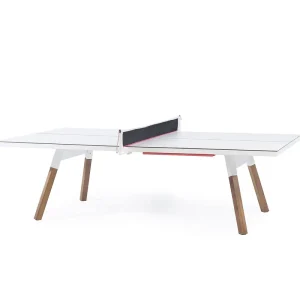 Hoge Kwaliteit RS Barcelona Ping Pong tafeltennistafel eettafel-274x152 wit