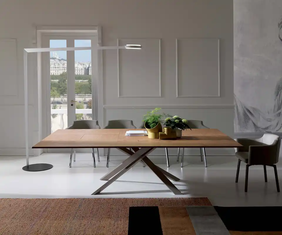 Voordeelprijs Ozzio Uitschuifbare eettafel 4x4 T240 hout PZ 91